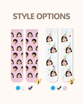 Custom Portrait Face Crew Socks Personalized Photo Socks Gift for Friends